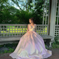 Charming A-line V Neck Long Prom Dress Graduation Dress,DP0283