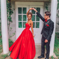 Cute Sweetheart Red Satin Prom Dresses Prom Gowns Party Dresses,DP0284