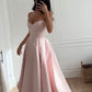 Pink A-Line Spaghetti Straps Long Party Dress Lovely Birthday Party Dress, DP4022