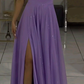 Elegant Purple One Shoulder A-Line Long Formal Prom Dress DP3929