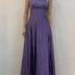 Elegant Purple Spaghetti Straps A-Line Vintage Long Party Dress, DP3988