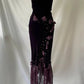 Vintage Dark Purple Straps Velvet Modest Long Formal Prom Dress, DP3997