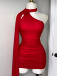 Stylish Halter Red Satin Sheath Long Party Dress Birthday Outfits SP1089 main image 0