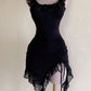 Black Straps Sheath Lace Short Party Dress Mini Birthday Outfits, DP4020