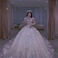 Stunning White Long Sleeves Lace Tulle Long Wedding Dress, DP4152