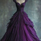 Elegant Purple Sweetheart A-Line Long Prom Dress Evening Gown, DP4164