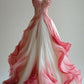 Elegant Pink Ombre Straps A-Line Party Dress Retro Wedding Dress, DP4178