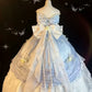 Fairy Off Shoulder Ball Gown Lace Satin Quinceanera Dress Birthday Gown, DP4187