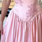 Pink Straps A-Line Satin Long Party Dress Elegant Bridesmaid Dress, DP4241