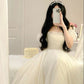 Off Shoulder Ivory A-Line Chiffon Long Party Dress Birthday Dress, DP4254