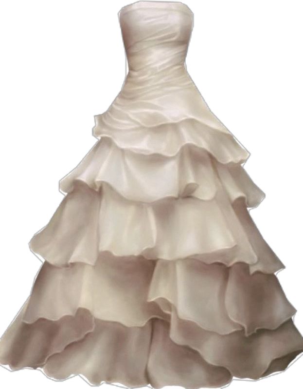 Ivory Strapless A-Line Tiered Long Party Gown Wedding Dress, DP4255