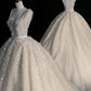 White Straps A-Line Beading Tulle Gorgeous Wedding Dress, DP4261