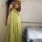 Green Straps A-Line Fashion Vacation Dress Wedding Guest Dress, DP4299