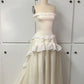 Ivory Strapless A-Line Long Prom Dress Birthday Outfits, DP4302