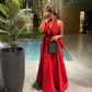 Red A-Line Halter Charming Long Prom Dress Party Dress,DP517