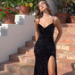 Sexy Black Sheath Sequins Prom Dress Formal Evening Party Dress,DP563