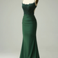 Mermaid Dark Green Long Prom Dress with Appliques Beading,DP577