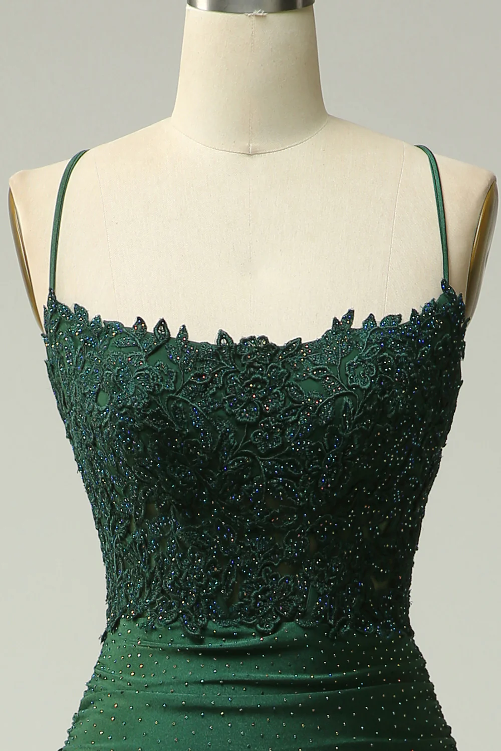 Mermaid Dark Green Long Prom Dress with Appliques Beading,DP577