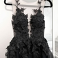 Black Tulle Lace Long Prom Dress Formal Party Dress Graduation Dress,DP586