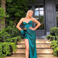 Sweetheart Sexy Dark Green Long Prom Dress With Slit,DP684