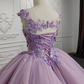 Gorguous Tulle Appliques Quinceanera Dress Ball Gown Birthday Party Dress with Beads,DP696