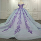 Sequin Beaded Blue And Purple Sweetheart Off Shoulder Quinceanera Special Occasion Sweet 16 Ball Gown,DP697