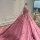 Pink Sweetheart Tulle Appliques Ball Gowns Quinceanera Dress with Cape,DP728