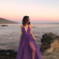 Purple Long Prom Dresses for Women Party Sexy Split Evening Dress,DP761