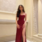 Charming Sexy Sheath Long Prom Dress with High Slit,DP764