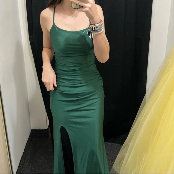 Simple Green Empire Long Prom Dress Party Dress,DP779