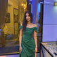 Green Off Shoulder Satin Long Prom Dress Party Dress with Slit,DP784