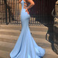 Blue Mermaid Long Prom Dress Evening Dress,DP798