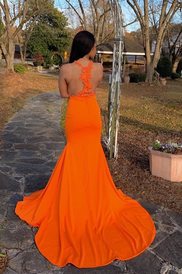 See Through Appliques Slit Ginger Long Prom Dress African Evening Dress,DP880