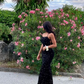 Black Sequined Mermaid Long Prom Dress African Evening Dress,DP881