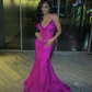 Spaghetti Straps Mermaid Long Prom Dress Black Girl Evening Dress,DP882