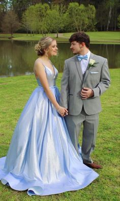 Simple A-Line Satin Long Formal Prom Dress,DP899