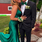 Green Satin Long Prom Dress Formal Party Dress,DP913