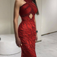 Sexy Red Sequined Mermaid Long Prom Dress Formal Party Dress,DP955