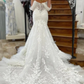 White Charming Off Shoulder Tulle Appliques Wedding Dress,DP990