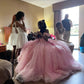 Lovely Pink Off Shoulder A-Line Tulle Quinceanera Dress Birthday Gown DP3955