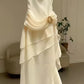 Elegant Ivory Straps Sheath Vintage Long Evening Party Dress DP3960