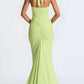 Sexy Chiffon Prom Dress Sheath Halter-neck Evening Dress Long Formal Dress DP6694
