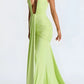 Sexy Chiffon Prom Dress Sheath Halter-neck Evening Dress Long Formal Dress DP6694