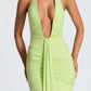 Sexy Chiffon Prom Dress Sheath Halter-neck Evening Dress Long Formal Dress DP6694