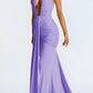 Sexy Chiffon Prom Dress Sheath Halter-neck Evening Dress Long Formal Dress DP6694