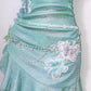 Fashion Mint Green Sparkling Sequin Spaghetti Strap Ruffled Hem Short 16th Birthday Party Dress Homecoming Dress DP6040