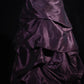 Vintage Purple Strapless Prom Dress A-Line Tiered Satin Evening Gown DP7147