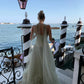 Gorgeous Sage Green 3D Flowers Strapless A-Line Floor-length Prom Dress Evening Dress, DP6538
