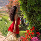 Süßes rotes Herzausschnitt Spaghettiträger kurzes A-Linie Chiffon Partykleid Cocktailkleid Homecoming Kleid DP6494