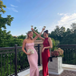 Elegant Pink Spaghetti Straps Long Party Dress,DP1943